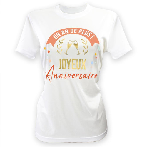 TEE SHIRT A DEDICACER FEMME ANNIVERSAIRE