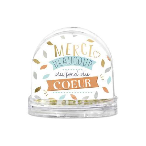 BOULE A NEIGE &quot;MERCI BEAUCOUP&quot;