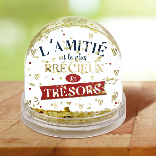 BOULE A NEIGE "L'AMITIE..TRESOR"