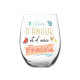 VERRE ROND "VIVRE D'AMOUR ET D'EAU FRAICHE"