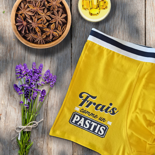 BOXER &quot;FRAIS COMME UN PASTIS&quot; TAILLE L