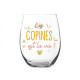 VERRE ROND "LES COPINES C'EST LA VIE"