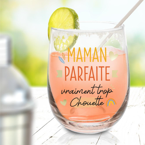 VERRE ROND &quot;MAMAN PARFAITE&quot;