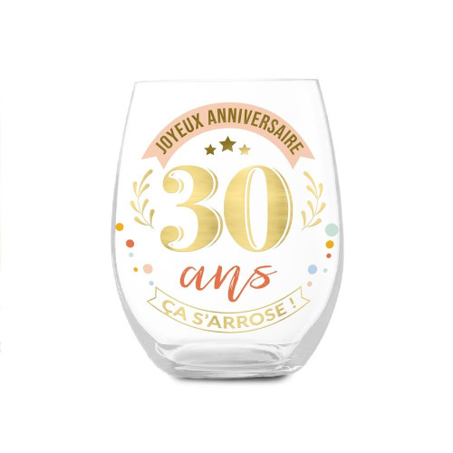 VERRE ROND CADEAU 30 ANS