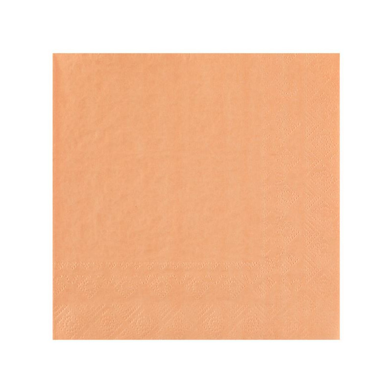 25 SERVIETTES CRYSTAL RAINBOW 33X33CM 2 PLIS CORAIL