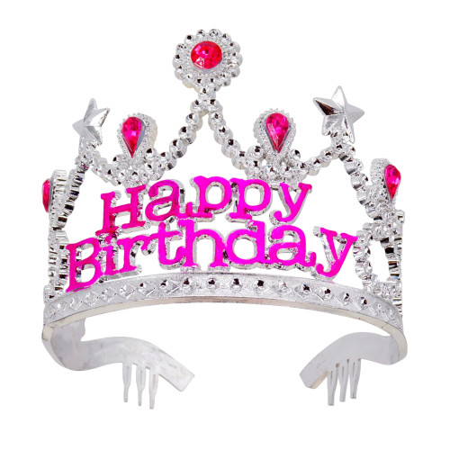 DIADEME ARGENT HAPPY BIRTHDAY