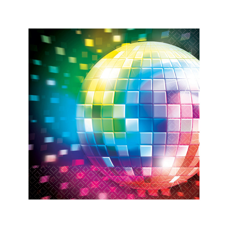 16 SERVIETTES DISCO