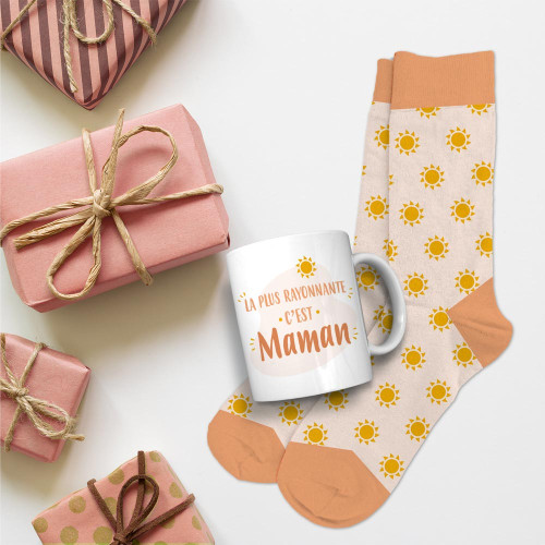 COFFRET MUG CHAUSSETTES &quot;C&#039;EST MAMAN&quot;