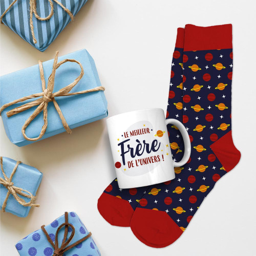 COFFRET MUG CHAUSSETTES &quot;MEILLEUR FRERE&quot;