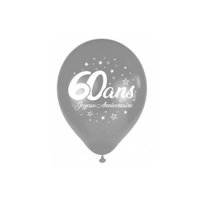 8 ballons gonflables 23 cm joyeux anniversaire 20 ans métal