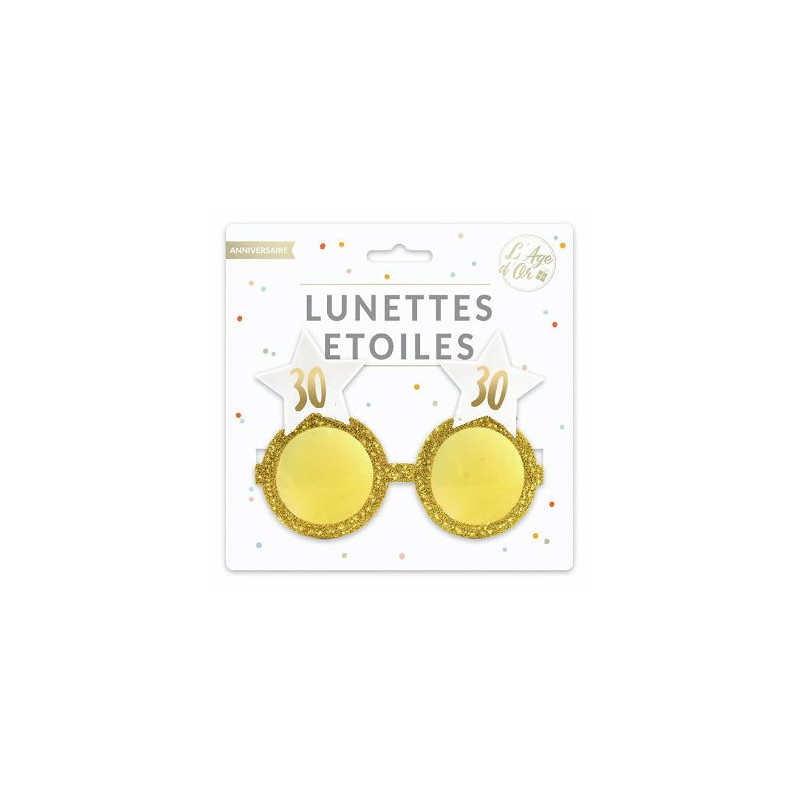 LUNETTES ETOILE ANNIVERSAIRE 30 ANS