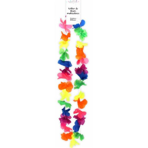 COLLIER HAWAIEN MULTICOLORE NEON