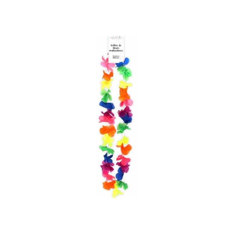 COLLIER HAWAIEN MULTICOLORE NEON