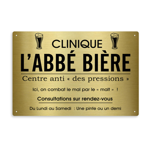 PLAQUE PROF L'ABBE BIERE