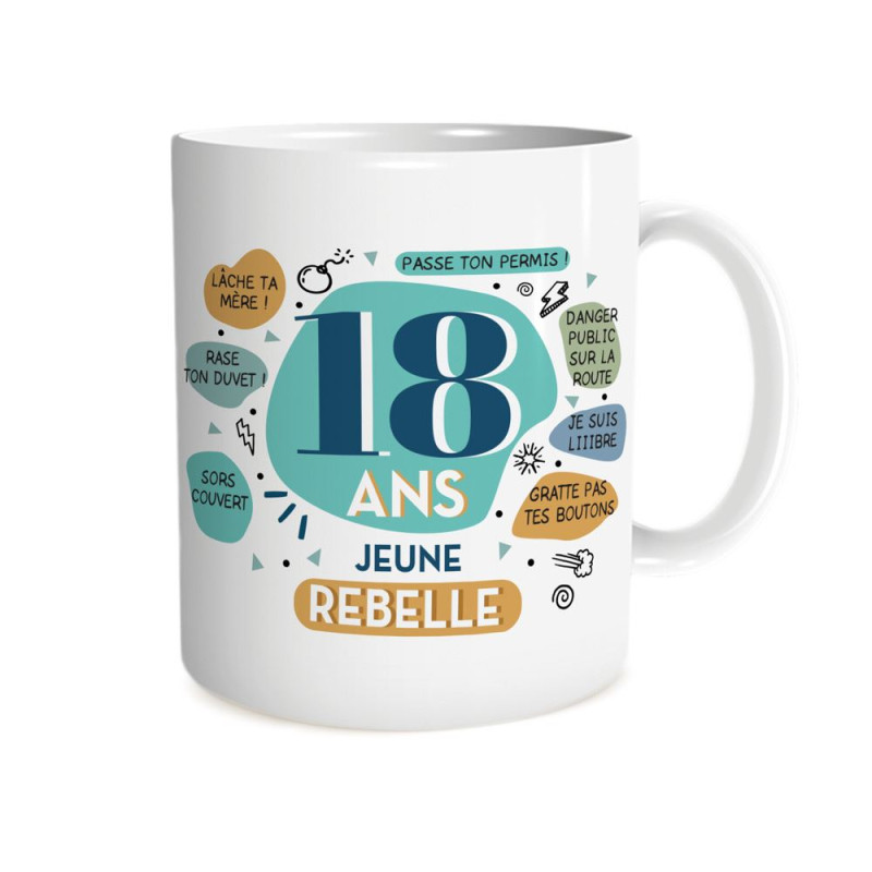 MUG ANNIVERSAIRE 18 ANS