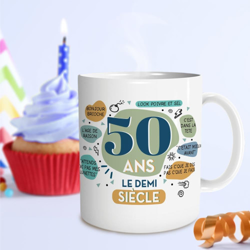 MUG ANNIVERSAIRE 50 ANS