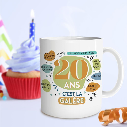 MUG ANNIVERSAIRE 20 ANS