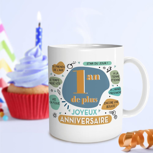 MUG ANNIVERSAIRE JOYEUX ANNIVERSAIRE