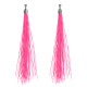 PENDANTS D OREILLE ROSE FLUO