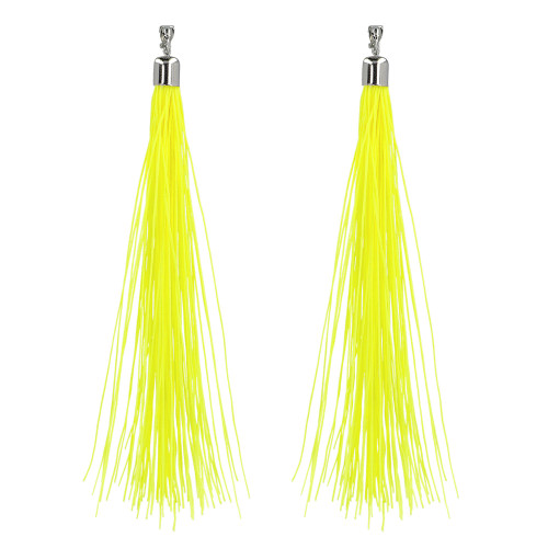 PENDANTS D OREILLE JAUNE FLUO