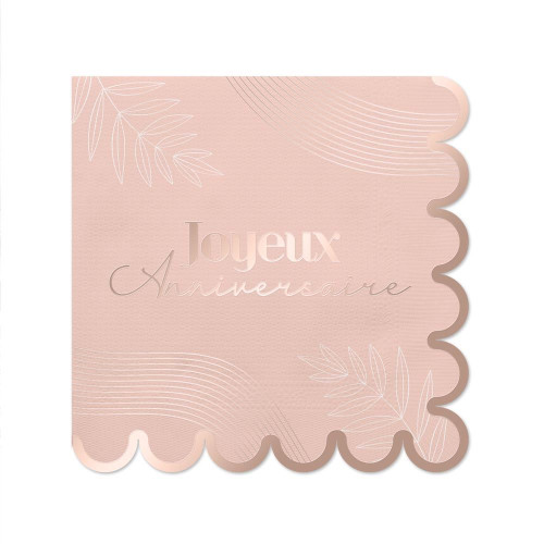 10 SERVIETTES PARTY BLUSH