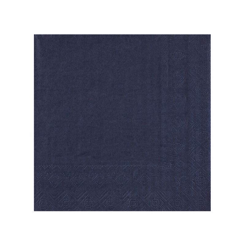 25 SERVIETTES 33X332 PLIS MARINE