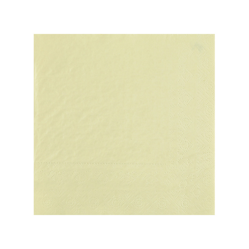 25 SERVIETTES 33X33 2 PLIS CHAMPAGNE