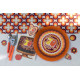 10 ASSIETTES 70'S ORANGE