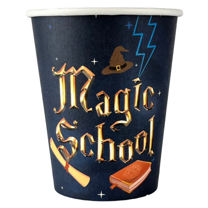 8 GOBELETS MAGIC SCHOOL 25CL