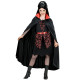 CAPE NOIRE COL ROUGE SATIN 110CM