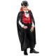 CAPE NOIRE COL ROUGE SATIN 110CM