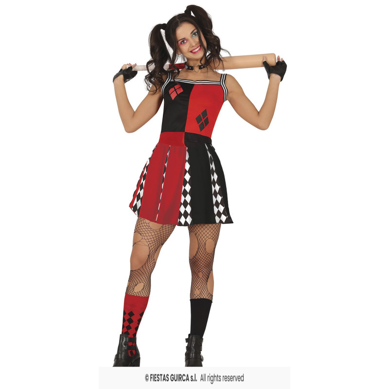 COSTUME HARLEQUIN CHEERLEADER L