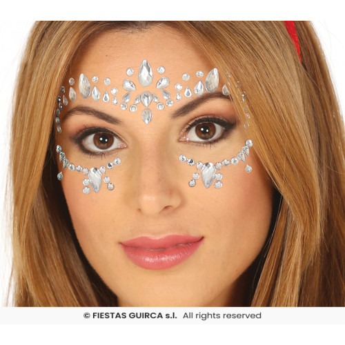 BIJOUX ADHESIFS ARGENTES VISAGE