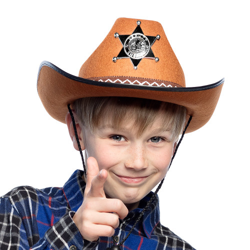 CHAPEAU ENFANT SHERIFF BRUN