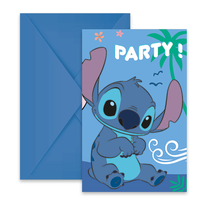 6 CARTES D INVITATION STITCH