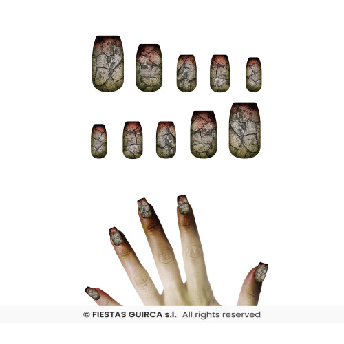 12 FAUX ONGLES ZOMBIE