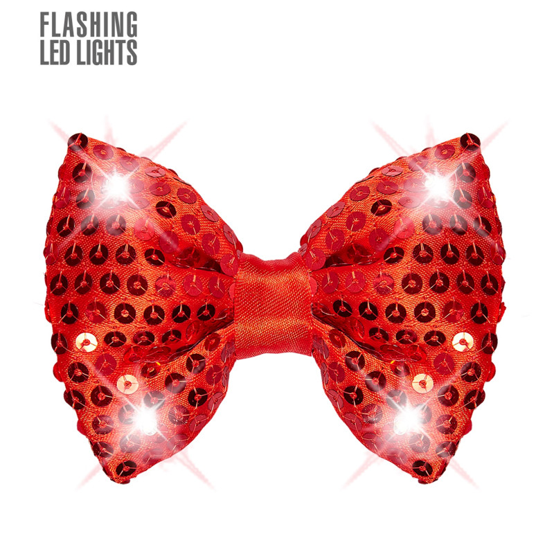 NOEUD PAPILLON ROUGE LED