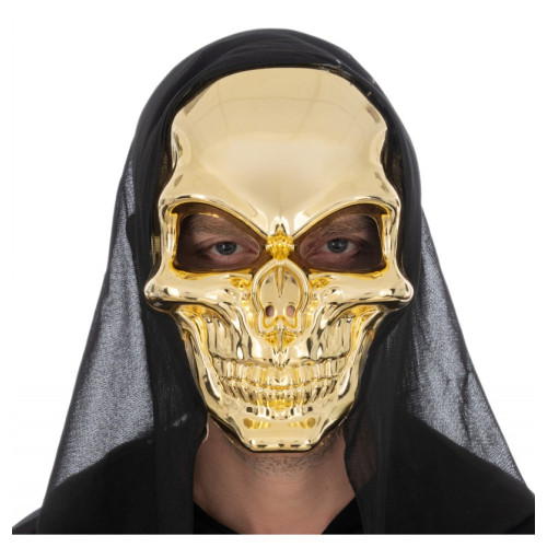 MASQUE TETE DE MORT DORE