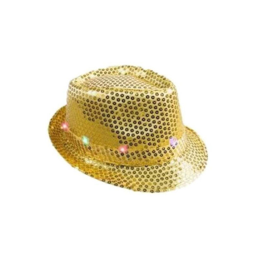 CHAPEAU LED SEQUIN OR