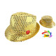 CHAPEAU LED SEQUIN OR