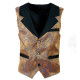 GILET VINTAGE JACQUARD MARRON