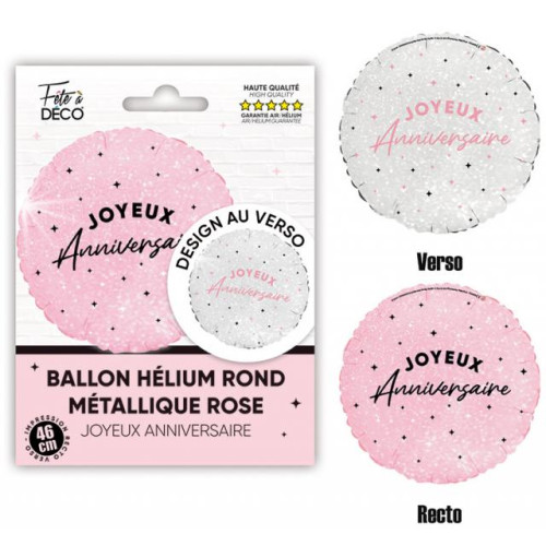 BALLON HELIUM JOY ANNIV ROSE