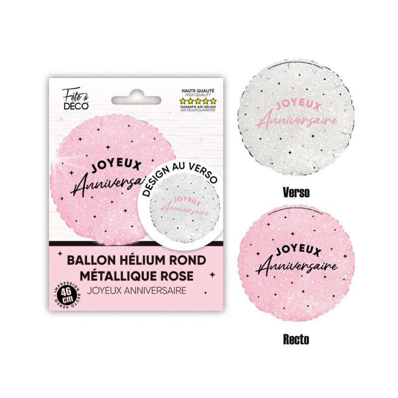 BALLON HELIUM JOY ANNIV ROSE