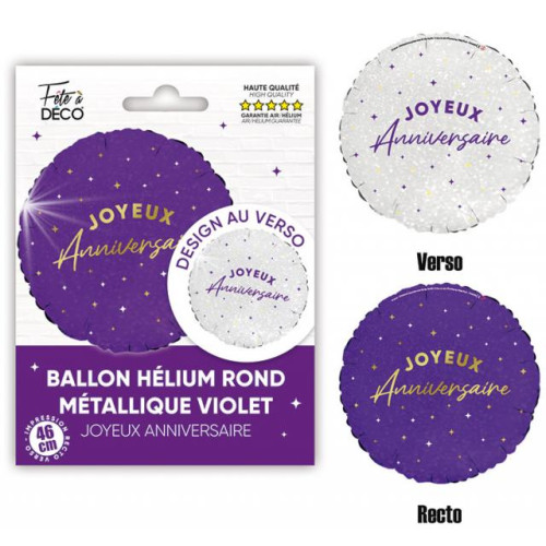 BALLON HELIUM JOY ANNIV VIOLET