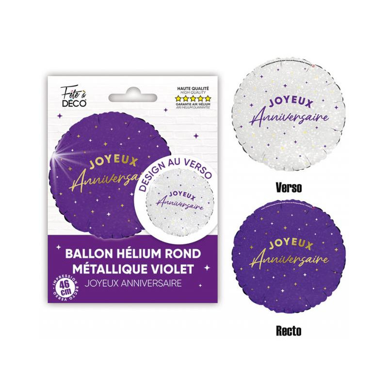 BALLON HELIUM JOY ANNIV VIOLET