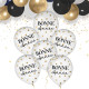 6 BALLONS CONFETTIS BONNE ANNE