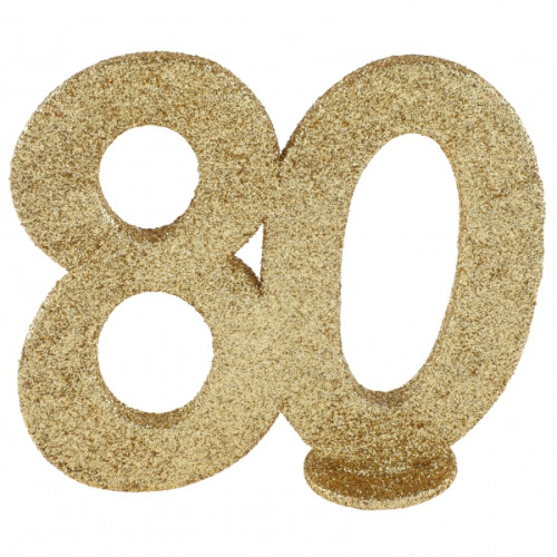 CHIFFRE ANNIVERSAIRE OR 80 ANS