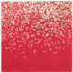 10 SERVIETTES NOEL CONFETTIS ROUGE