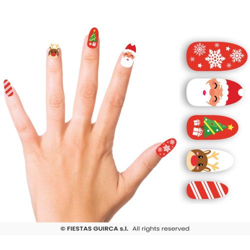 10 ONGLES PÈRE NOËL