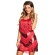 ROBE ADULTE FLAPPER CHICAGO ROUGE